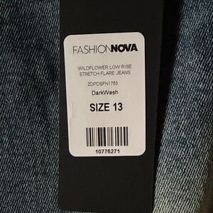 Fashion Nova Dark Wash Flare Jeans